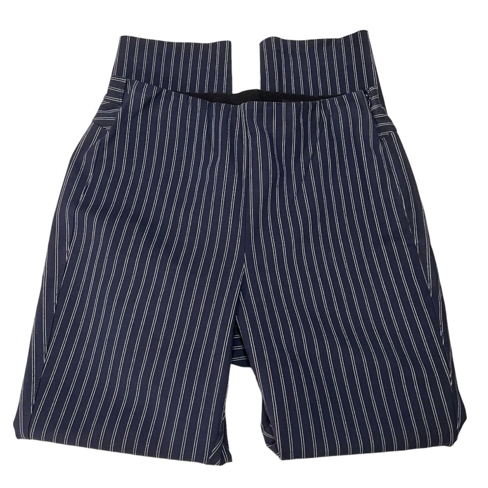 Rag & Bone Simone Navy Blue Twill Pinstriped Trouser Pants Women’s 8 - Picture 9 of 13